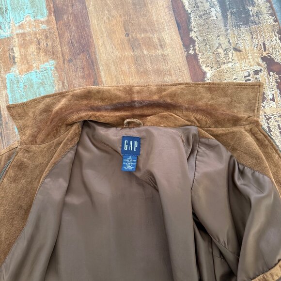 VINTAGE GAP Suede Jacket Size Small Medium - Picture 10 of 12